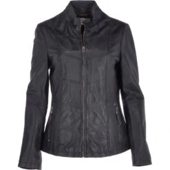 Leather Jacket Navy/nap : Isla