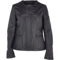Leather Jacket Navy/nap: Liona