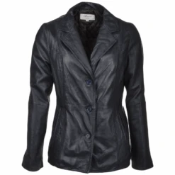 Leather Jacket Navy/nap : Marabelle