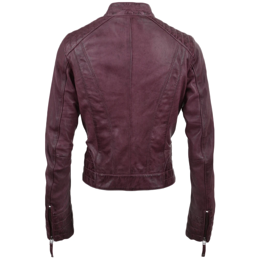 Leather Jacket Purple : Essen - Image 3