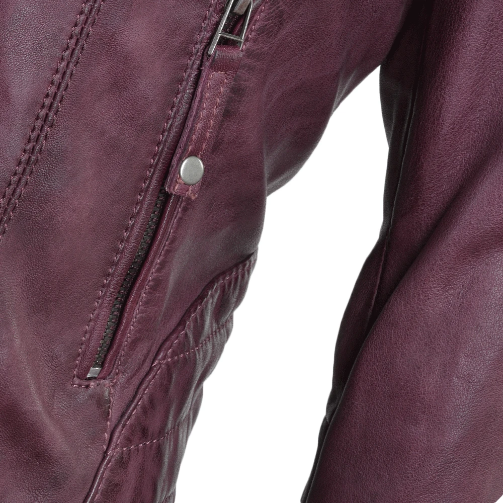 Leather Jacket Purple : Essen - Image 4