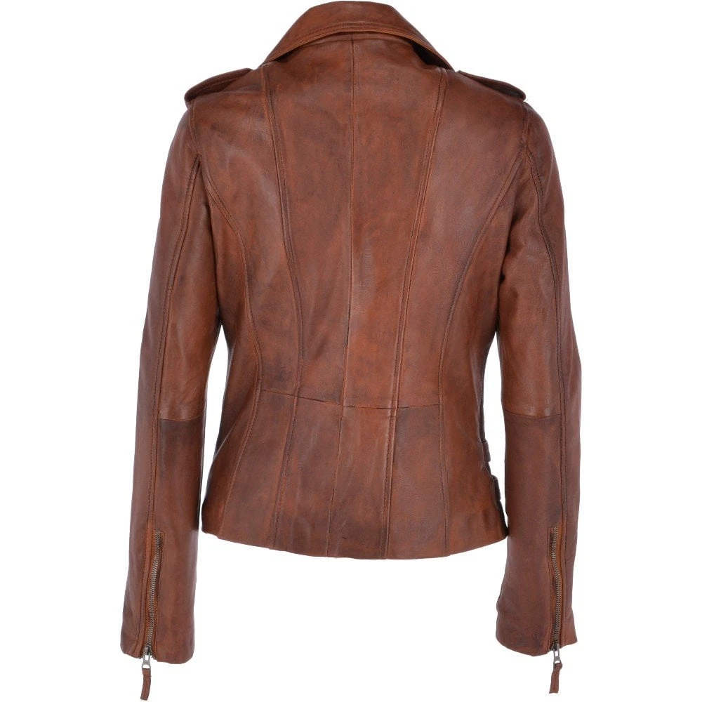 Leather Jacket Tan : Ruby - Image 4