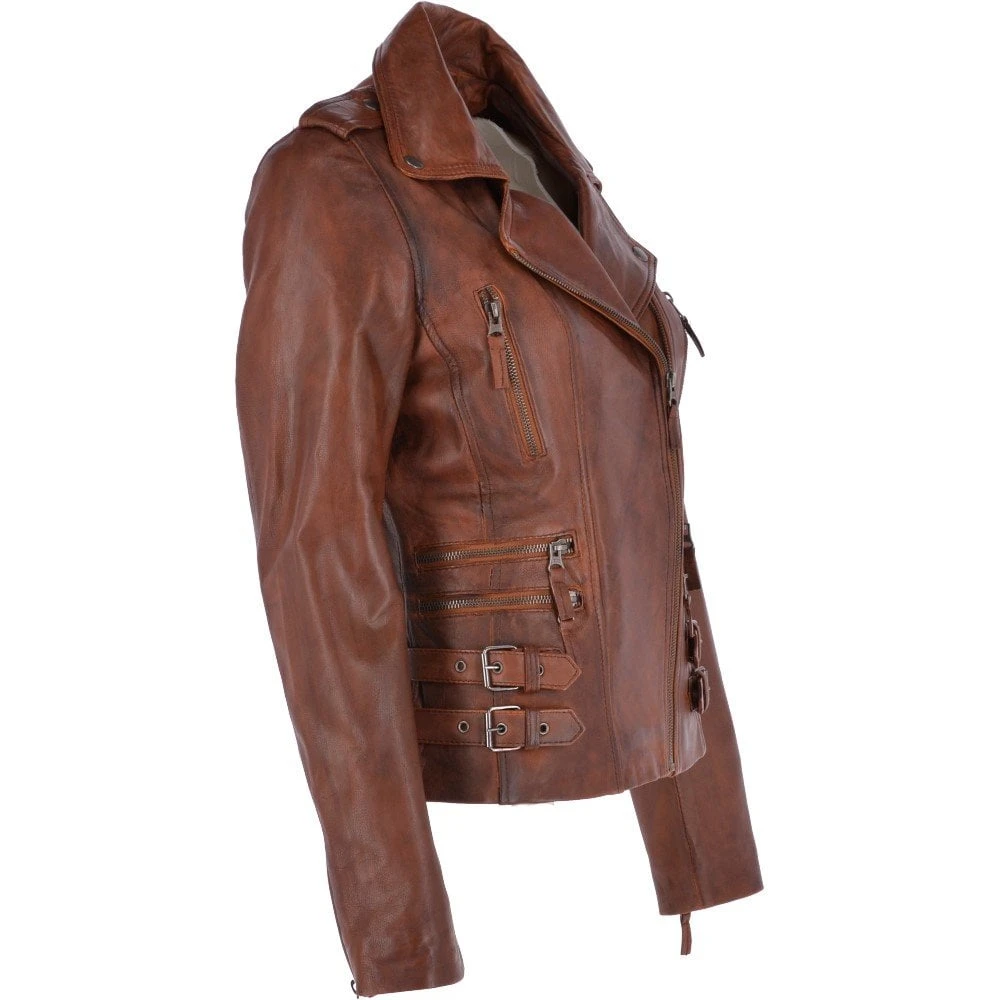 Leather Jacket Tan : Ruby - Image 5