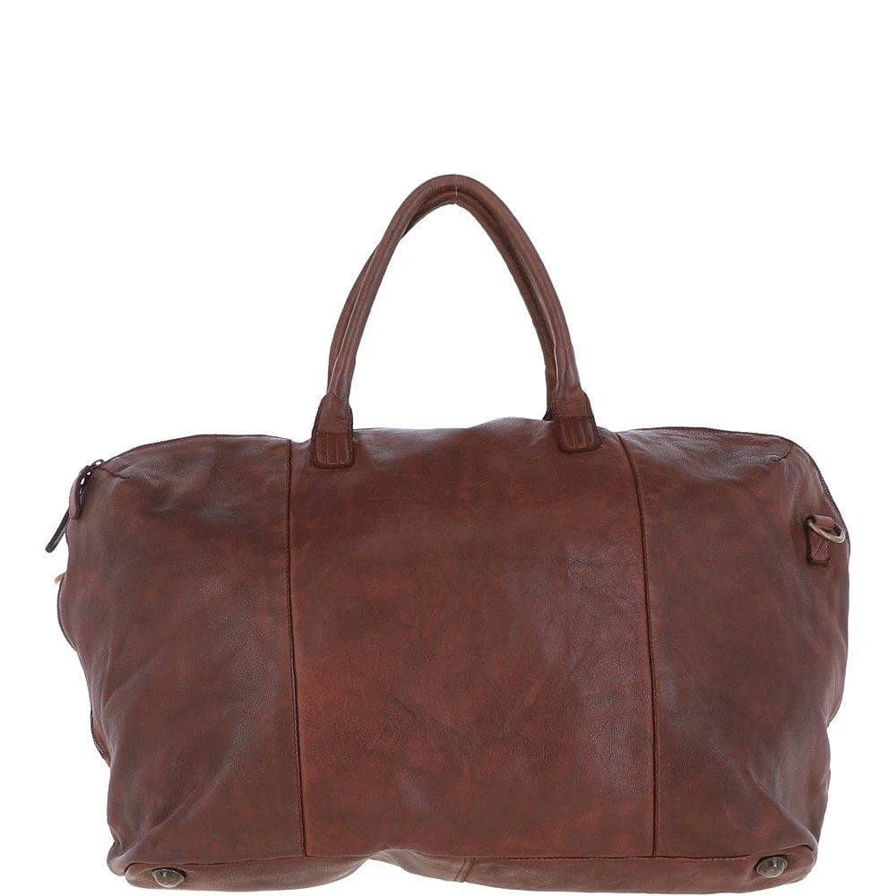 Leather Travel Holdall Brandy : Dylan - Image 3