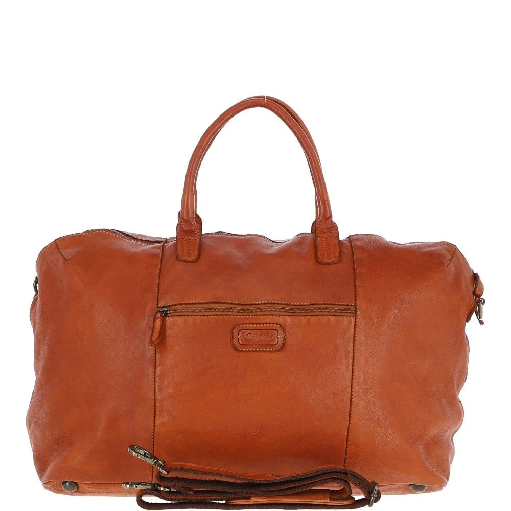 Leather Travel Holdall Tan : Dylan