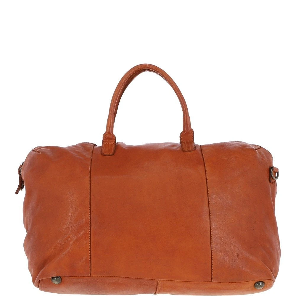 Leather Travel Holdall Tan : Dylan - Image 3