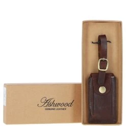 Leather Travel Luggage Tag Brandy :Battersea L Tag