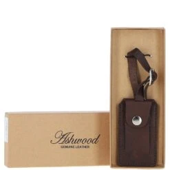 Leather Travel Luggage Tag Brown : Kingston