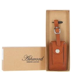 Leather Travel Luggage Tag Tan : Wimbledon