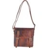 Leather Vintage Flight Shoulder Bag Tan : F-84