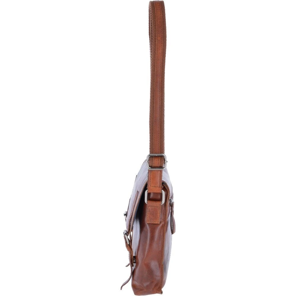 Leather Vintage Flight Shoulder Bag Tan : F-84 - Image 2