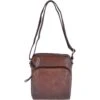 Leather Vintage Medium Flight Shoulder Bag Brandy : F-82