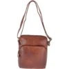 Leather Vintage Medium Flight Shoulder Bag Tan : F-82