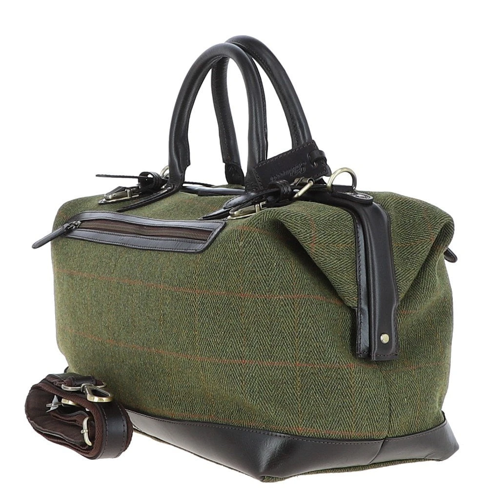 Leather Weekend Holdall Tweed : DR BAG - Image 2