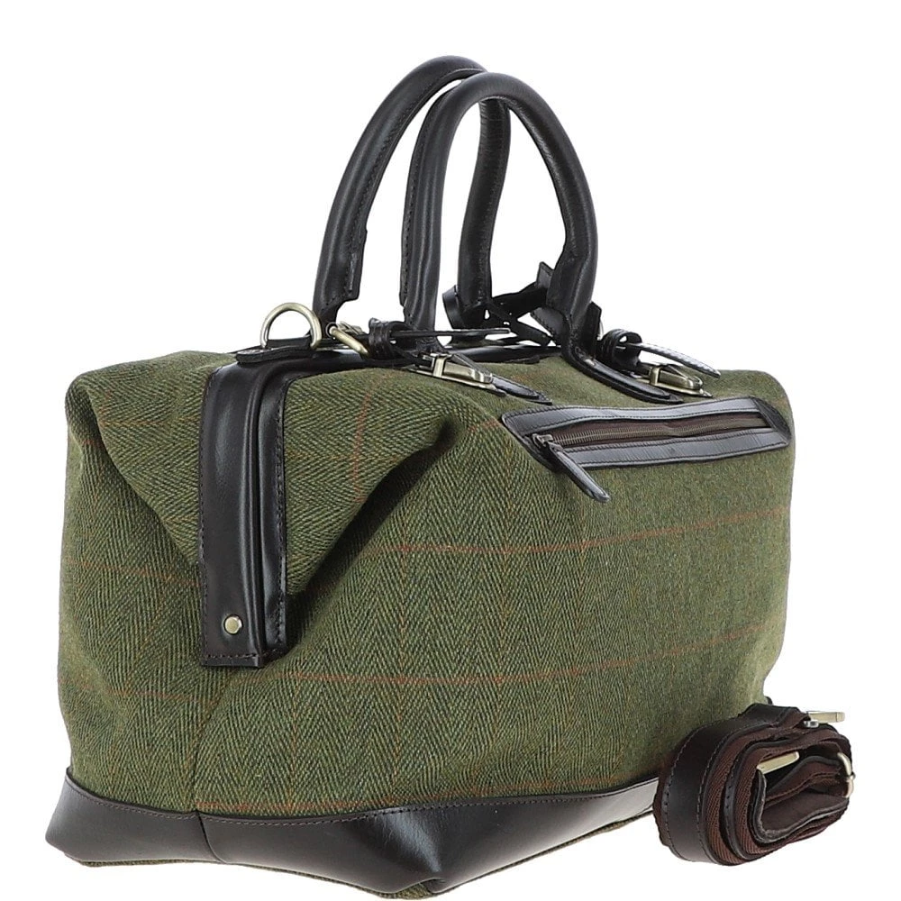 Leather Weekend Holdall Tweed : DR BAG - Image 4