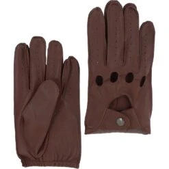 Lightweight Natural Skin Lined Leather Driving Gloves Tan - 750