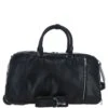 Luxurious Leather Wheeled Duffle Bag Black: Pl-50