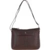 Luxury Croc Print Leather Shoulder Bag Brandy/croc: MC1