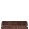 Luxury Rectangular Leather Tray Brown: AGC-54