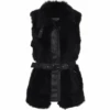 Luxury Shearling Gilet Black: Catiyana