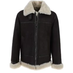 Luxury Shearling Pilot Jacket Brown/Cream: Bautista
