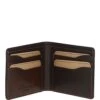 Luxury Slim 6 Card Leather Wallet Copper Brown : 5994