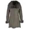 Luxury Toscana Sheepskin Coat Khaki : Calanthe