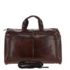 Mayfair Hi Veg Leather Flight-Cabin Weekend Holdall Tempo Brown : 8150