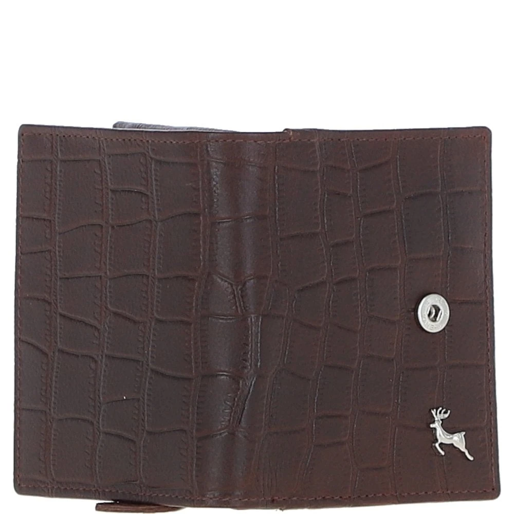Medium Croc Print Leather Wallet Purse Brandy/croc: MC7 - Image 4