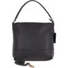 Medium Leather Hobo Bag Black : 62130