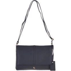 Medium Leather Shoulder Bag Navy: 62551