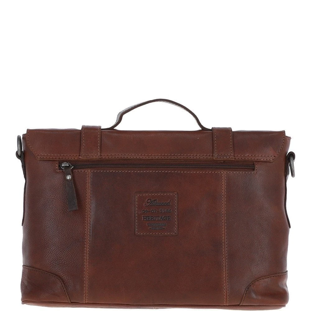 Medium Leather Work Briefcase Tan/brown : 4554 - Image 3