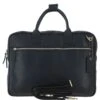 Medium Luxury Leather Ipad Work Bag Black: K-46