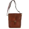 Medium Vintage Wash Leather Travel Bag Tan: G-32