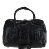 Medium Weekend Leather Holdall Blk/croc : Harry
