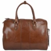 Medium Weekend Leather Holdall Chestnut/vt : Harry