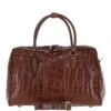 Medium Weekend Leather Holdall Cognac/croc : Harry