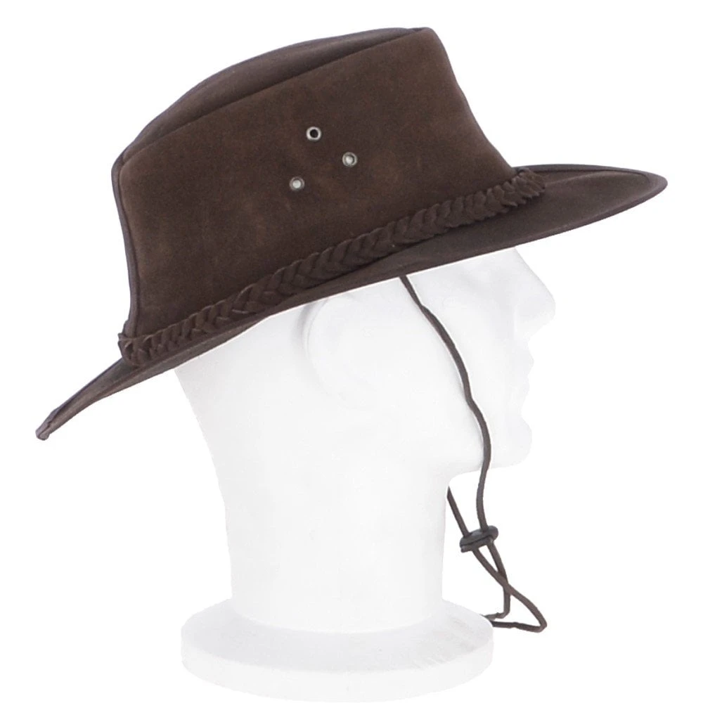 Men's Australian Hardwearing Bush Hat Brown: Dundee - Image 4