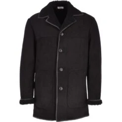 Mens Classic Sheepskin Coat Black : Churchill