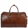 Mens Large Leather Weekend Holdall Chestnut/vt : Charles