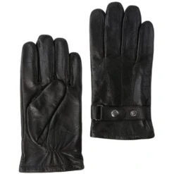 Mens Leather Gloves Black : 714