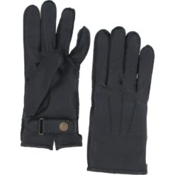 Men's Leather Gloves Black: GB-520