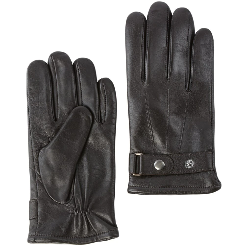 Mens Leather Gloves Brown : 714