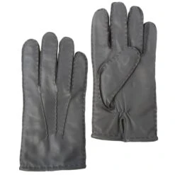 Mens Leather Gloves Gray : 710