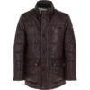 Mens Leather Jacket Oxblood: Mink