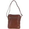 Mens Leather Messenger Bag Chestnut: GB Logan