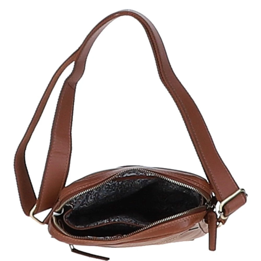 Mens Leather Messenger Bag Chestnut: GB Logan - Image 5