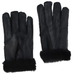 Mens Leather Sheepskin Gloves Black: DB-705
