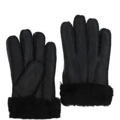 Mens Leather Sheepskin Gloves L-blk: DB-905