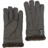 Mens Leather Sheepskin Gloves Mocca Green: DB-707